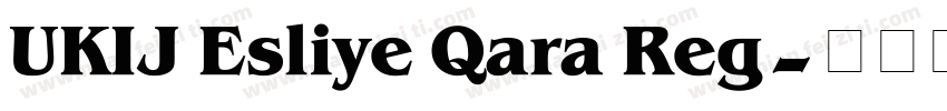 UKIJ Esliye Qara Reg字体转换